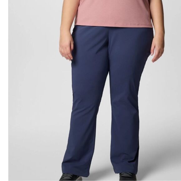 Columbia All Seasons Bootcut Pant Pants Navy Sz 3X Plus Size 24 - Picture 1 of 16